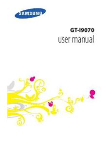 Samsung Galaxy S Advance manual. Smartphone Instructions.